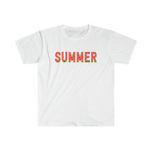 Load image into Gallery viewer, Watermelon Summer Softstyle T-Shirt, Sweet Watermelon Summer T-Shirt, Bright Pink and Green Watermelon T-Shirt, Summer Tee, Sweet Summer Tee