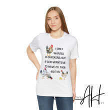 Load image into Gallery viewer, Funny Chicken T-Shirt, Jersey Short Sleeve Tee, Chicken Lovers T-Shirt, Chicken Farmers Tee, Chickens, Chicken Tee, Gift for Chicken Lovers
