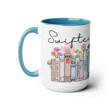 Load image into Gallery viewer, Swiftea Coffee Mug - Funny Cute Singer Taylor Album - Taylor Mug - 15 Ounce Pink Rim and Interior - Gift for Women and Girl Fans Merch
