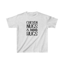 Load image into Gallery viewer, Kids Cotton Tee, Kids Funny Shirt, Chicken Shirt, Chicken Nuggets kids t-shirt, Chicken Nugs & Mama Hugs t-shirt, Gift for Kids