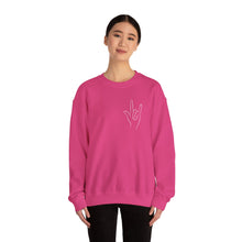 Load image into Gallery viewer, Valentine's Sweatshirt - Love Heart Sweatshirt - ASL I love you - Cute Valentine's Sweater - Teacher Valentine's Shirt - Mom Valentine's