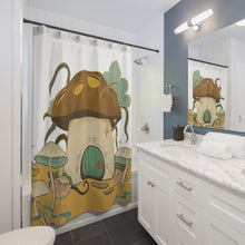 Load image into Gallery viewer, Cottagecore Mushroom Shower Curtain | Vintage-Inspired Design | Fast-Drying Shower Curtain | Mushroom Lover | Mushrooms Vintage