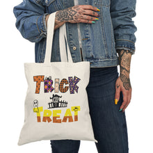 Load image into Gallery viewer, Trick or Treat Tote Bag, Halloween Tote Bag, Candy Bag, Kids Halloween Bag, Kids trick or treat candy bag, Halloween Candy Bag