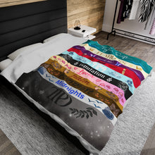 Load image into Gallery viewer, Velveteen Plush Blanket, Swifties Fan gift, Soft Plush Blanket, Gift for Teens, Gift for Her, Eras Tour, True Swifties Fan Gift, TTPD