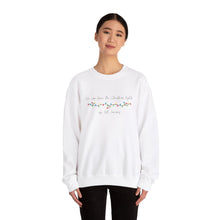 Load image into Gallery viewer, Christmas Music Lyric Sweatshirt, We leave the Christmas Lights up until January Lyrics, Taylor Fan Lyrics, Swiftie Fan Gift, Christmas gift for Swiftie