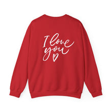 Load image into Gallery viewer, Valentine's Sweatshirt - Love Heart Sweatshirt - ASL I love you - Cute Valentine's Sweater - Teacher Valentine's Shirt - Mom Valentine's