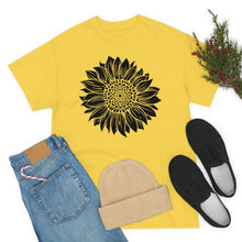 Load image into Gallery viewer, Sunflower Cotton Tee, Floral Tee, Sunflower tshirt, Sunflower flower tshirt, Garden Shirt