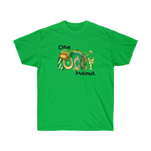 Load image into Gallery viewer, One Lucky Mama Cotton Tee, St Patricks Day Shirt, St. Pattys Day Shirt, St Paddy's Day Shirt, One Lucky Mom Tshirt