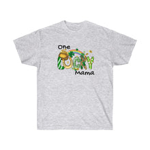 Load image into Gallery viewer, One Lucky Mama Cotton Tee, St Patricks Day Shirt, St. Pattys Day Shirt, St Paddy's Day Shirt, One Lucky Mom Tshirt