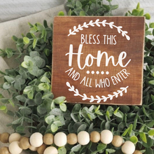 Load image into Gallery viewer, 4'' Tier Tray Hand-Painted Wood Sign, Farmhouse Wood Sign, Small Farmhouse Wood Décor, Small Wood Display Sign, Farmhouse Decor