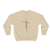 Load image into Gallery viewer, Faith Sweatshirt, Faith Gift, Christian Sweatshirt, Faith Cross Sweatshirt, Christian Gift, Vertical Faith Sweatshirt, Gift for Mom