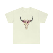 Load image into Gallery viewer, Boho Cow Skull Shirt, howdy shirt, Wild west Shirt, Western Graphic Tee, Cowgirl Shirt, Bull Skull Shirt, Southwest Shirt, Western Clothing