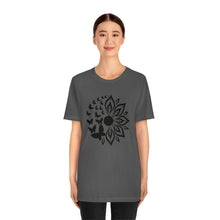 Load image into Gallery viewer, Sunflower Short Sleeve Tee, Butterfly Sunflower tshirt, Garden Shirt, Abstract Floral Shirt, Floral, Garden Tee, Sunflower Shirt, Sunflower tee