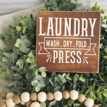 Load image into Gallery viewer, 4'' Tier Tray Hand-Painted Wood Sign, Farmhouse Wood Sign, Small Farmhouse Wood Décor, Small Wood Display Sign, Farmhouse Decor