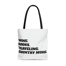 Load image into Gallery viewer, Favorite Things Tote/Beach Bag/Vacation Bag/Mom Tote/Personalized Beach Bag/Cute Thoughtful Gift for a Friend/Bridesmaid Gift