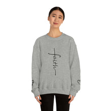 Load image into Gallery viewer, Faith Sweatshirt, Faith Gift, Christian Sweatshirt, Faith Cross Sweatshirt, Christian Gift, Vertical Faith Sweatshirt, Gift for Mom