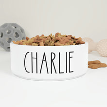 Load image into Gallery viewer, Custom Dog Bowl, Personalized Pet Bowl, Rae Dunn Inspired Font, Rae Dunn Inspired Dog Bowl, Personalize Your Dog Bow, Dog Lovers