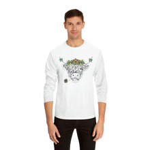 Load image into Gallery viewer, Ladies Classic Long Sleeve T-Shirt, St Patricks Cow Ladies Tshirt, Long Sleeve St. Patricks Shirt, Cow Print Tshirt.