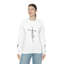 Load image into Gallery viewer, Faith Sweatshirt, Faith Gift, Christian Sweatshirt, Faith Cross Sweatshirt, Christian Gift, Vertical Faith Sweatshirt, Gift for Mom