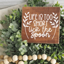 Load image into Gallery viewer, 4'' Tier Tray Hand-Painted Wood Sign, Farmhouse Wood Sign, Small Farmhouse Wood Décor, Small Wood Display Sign, Farmhouse Decor