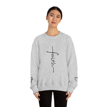 Load image into Gallery viewer, Faith Sweatshirt, Faith Gift, Christian Sweatshirt, Faith Cross Sweatshirt, Christian Gift, Vertical Faith Sweatshirt, Gift for Mom