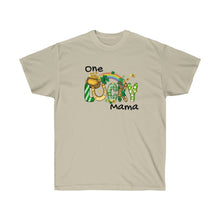 Load image into Gallery viewer, One Lucky Mama Cotton Tee, St Patricks Day Shirt, St. Pattys Day Shirt, St Paddy's Day Shirt, One Lucky Mom Tshirt