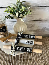 Load image into Gallery viewer, 7'' Dog tiered tray decor, Dog lover decor, Mini rolling pin for tiered tray, Tiered tray decor, Dog decor, Dog obsessed, Dog love