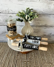 Load image into Gallery viewer, 7'' Dog tiered tray decor, Dog lover decor, Mini rolling pin for tiered tray, Tiered tray decor, Dog decor, Dog obsessed, Dog love