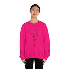 Load image into Gallery viewer, Faith Sweatshirt, Faith Gift, Christian Sweatshirt, Faith Cross Sweatshirt, Christian Gift, Vertical Faith Sweatshirt, Gift for Mom