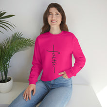 Load image into Gallery viewer, Faith Sweatshirt, Faith Gift, Christian Sweatshirt, Faith Cross Sweatshirt, Christian Gift, Vertical Faith Sweatshirt, Gift for Mom