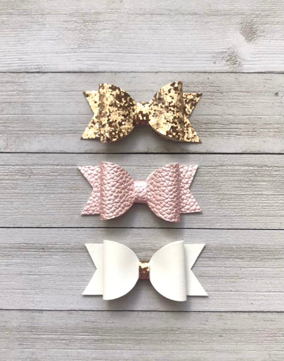 Faux Leather Hairbows