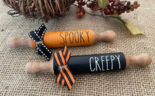 Load image into Gallery viewer, 7” Halloween theme Farmhouse Tier Tray Mini Rolling Pin