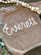 Load image into Gallery viewer, Personalized Chunky Toddler Sweater with name
