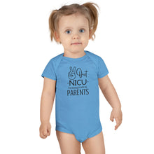 Load image into Gallery viewer, Baby Short Sleeve Onesie®, Peace Out NICU I&#39;m Moving in with my parents
