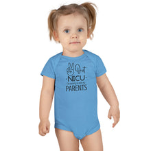 Load image into Gallery viewer, Baby Short Sleeve Onesie®, Peace Out NICU I&#39;m Moving in with my parents
