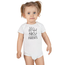 Load image into Gallery viewer, Baby Short Sleeve Onesie®, Peace Out NICU I&#39;m Moving in with my parents
