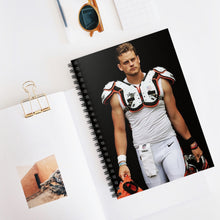 Load image into Gallery viewer, Score a Touchdown with this Spiral Notebook! Josh Burrow Cover Design for Diehard Football Fans. Birthday Gifts For Her, Football Fan Gift
