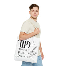 Load image into Gallery viewer, Tote Bag, Ttpd tote bag, Tutored Poets Department Tote Bag, Swifties bag, Swifties Fan Gift, Gift for Fans, Gift for Book Lovers, Ttpd Merch
