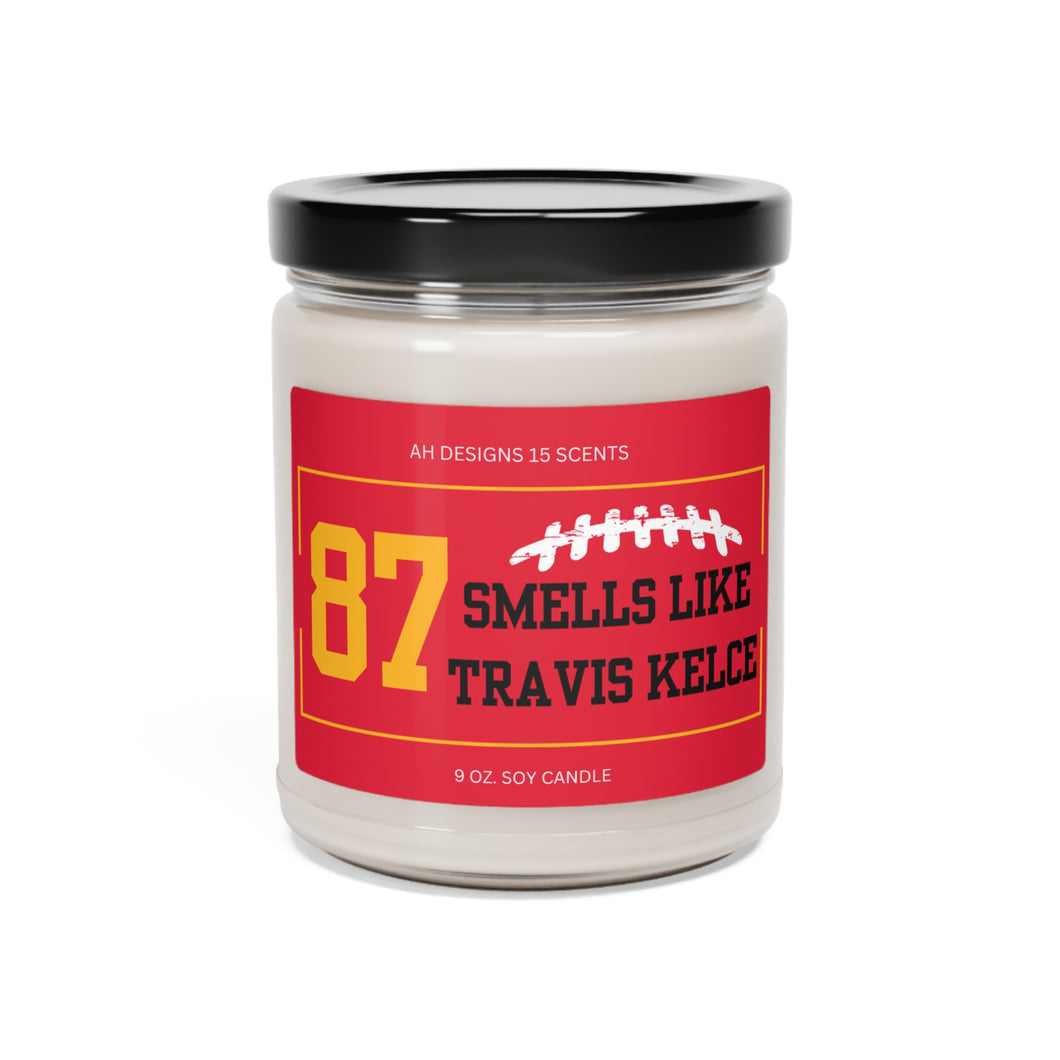 Funny Travis Kelce Smells Like Candle - Funny Football Themed Candle, Gift for Kelce Fan, Valentines Gift for Her, Gag Birthday Candle, 9oz