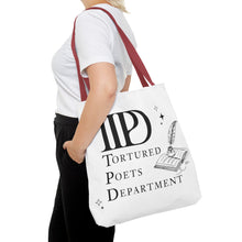 Load image into Gallery viewer, Tote Bag, Ttpd tote bag, Tutored Poets Department Tote Bag, Swifties bag, Swifties Fan Gift, Gift for Fans, Gift for Book Lovers, Ttpd Merch
