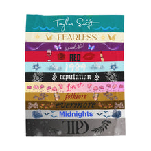 Load image into Gallery viewer, Velveteen Plush Blanket, Swifties Fan gift, Soft Plush Blanket, Gift for Teens, Gift for Her, Eras Tour, True Swifties Fan Gift, TTPD
