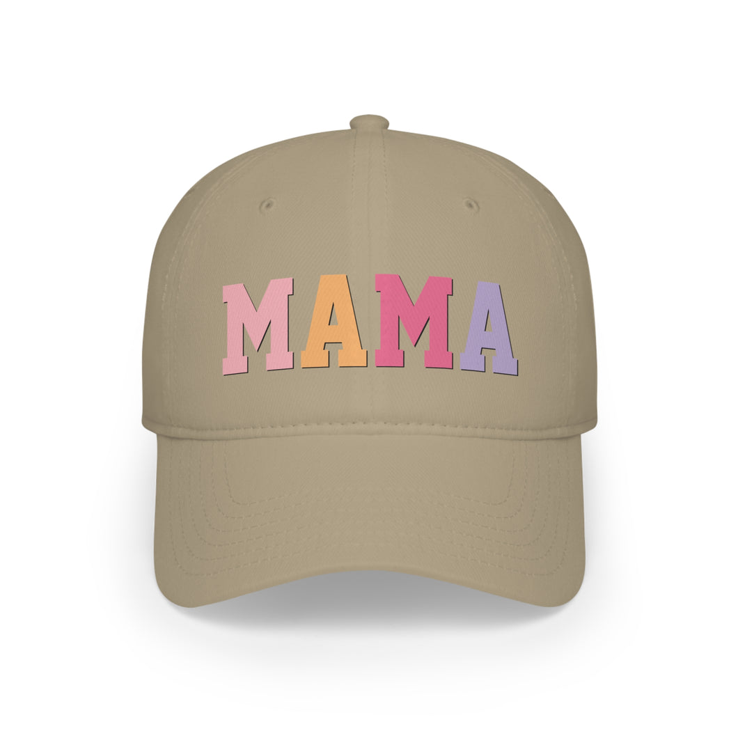 MAMA Baseball Cap, Colorful Mom Baseball Cap, Rainbow Colors, Great Gift for Mom, Birthday Gift for Mom, Cute Baseball Cap for Mom, Mom Gift