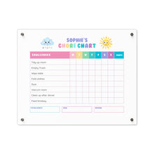 Load image into Gallery viewer, Personalized Acrylic Schedule, Custom Chore Chart for Girls, Acrylic Wall Chore Chart, Personalized Chart, Custom Chore Chart, Dry Erase
