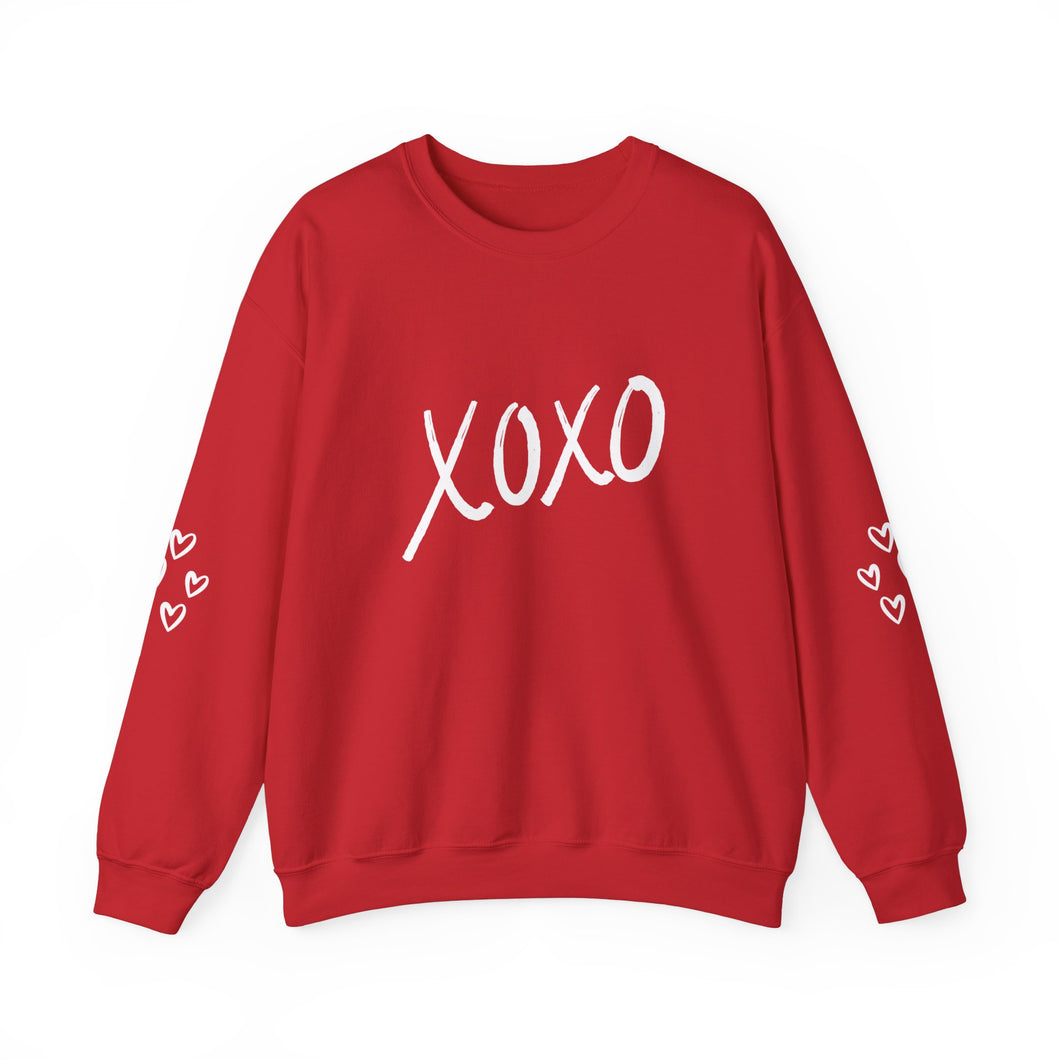 Valentine's Sweatshirt - Love Heart Sweatshirt - Heart Arm Patches - Cute Valentine's Sweater - Teacher Valentine's Shirt - Mom Valentine's