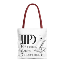 Load image into Gallery viewer, Tote Bag, Ttpd tote bag, Tutored Poets Department Tote Bag, Swifties bag, Swifties Fan Gift, Gift for Fans, Gift for Book Lovers, Ttpd Merch
