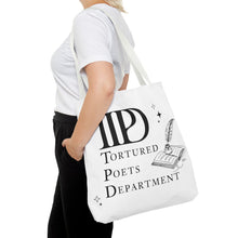 Load image into Gallery viewer, Tote Bag, Ttpd tote bag, Tutored Poets Department Tote Bag, Swifties bag, Swifties Fan Gift, Gift for Fans, Gift for Book Lovers, Ttpd Merch
