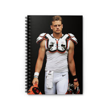 Load image into Gallery viewer, Score a Touchdown with this Spiral Notebook! Josh Burrow Cover Design for Diehard Football Fans. Birthday Gifts For Her, Football Fan Gift
