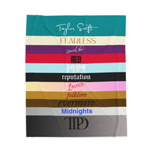 Load image into Gallery viewer, Comfy Taylor Swiftie Blanket Taylor Swiftie Throw Blanket Eras Tour Merch, Velveteen Plush Blanket, Gift for a Swiftie Fan, Gifts for Her
