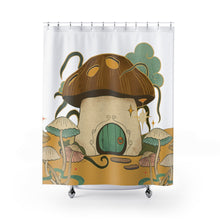 Load image into Gallery viewer, Cottagecore Mushroom Shower Curtain | Vintage-Inspired Design | Fast-Drying Shower Curtain | Mushroom Lover | Mushrooms Vintage
