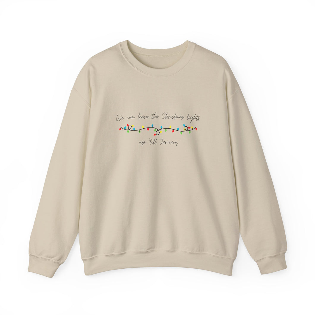 Cute Lover Lyrics Inspired Christmas Sweatshirt, Taylor Lover Lyrics, Christmas Crewneck shirt, Leave the Christmas Lights Out Sweatshirt